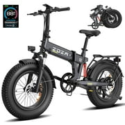 ZDZA Electric Bike 20", 1500W Peak E-Mountain Bike, 20MPH 48V 10.4Ah Foldable Ebike for Adults, 7 Speed and Dual Suspension Electric Bicycle UL2849