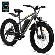 ZDZA Electric Bike for Adults, 1500W Peak E-Mountain Bicycle, 26" Fat Tire 28mph Ebike, 48V 624Wh Removable, 7 Speed and Dual Suspension UL2849