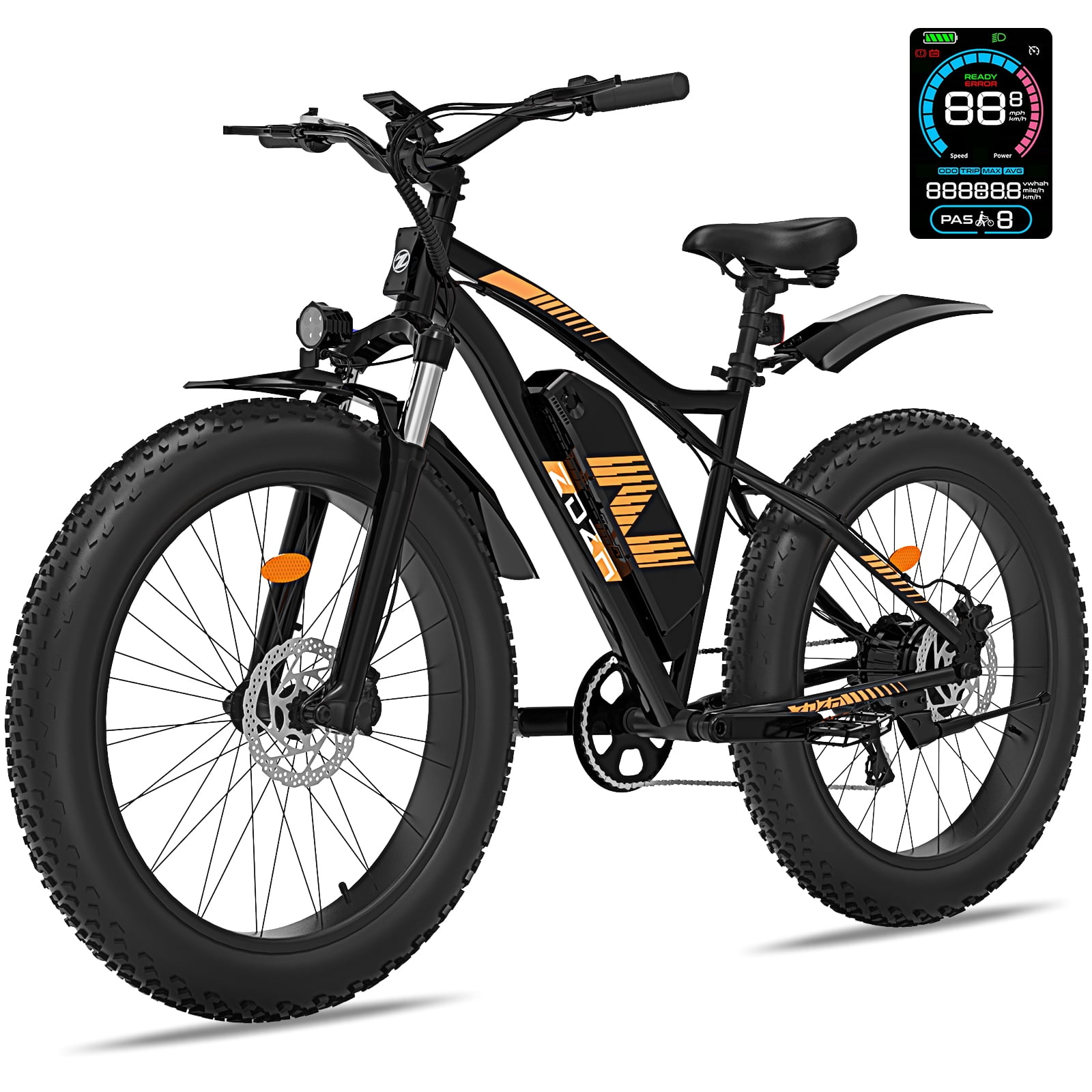 ZDZA Electric Bike for Adults, 1500W Peak E-Mountain Bicycle, 26