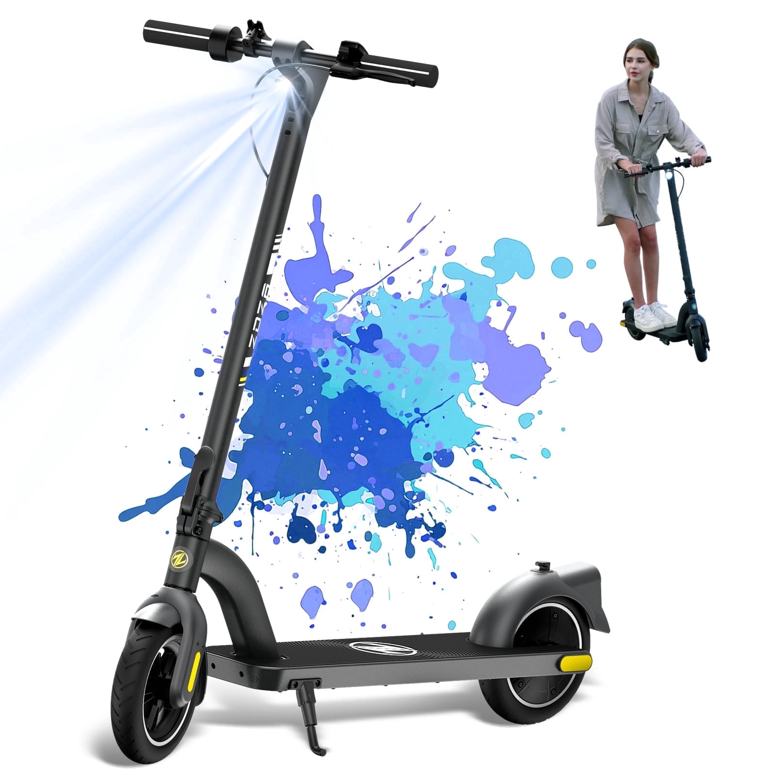 ZDZA Electric Scooter, 19MPH, 350W, Foldable, Up to 18 Miles Range