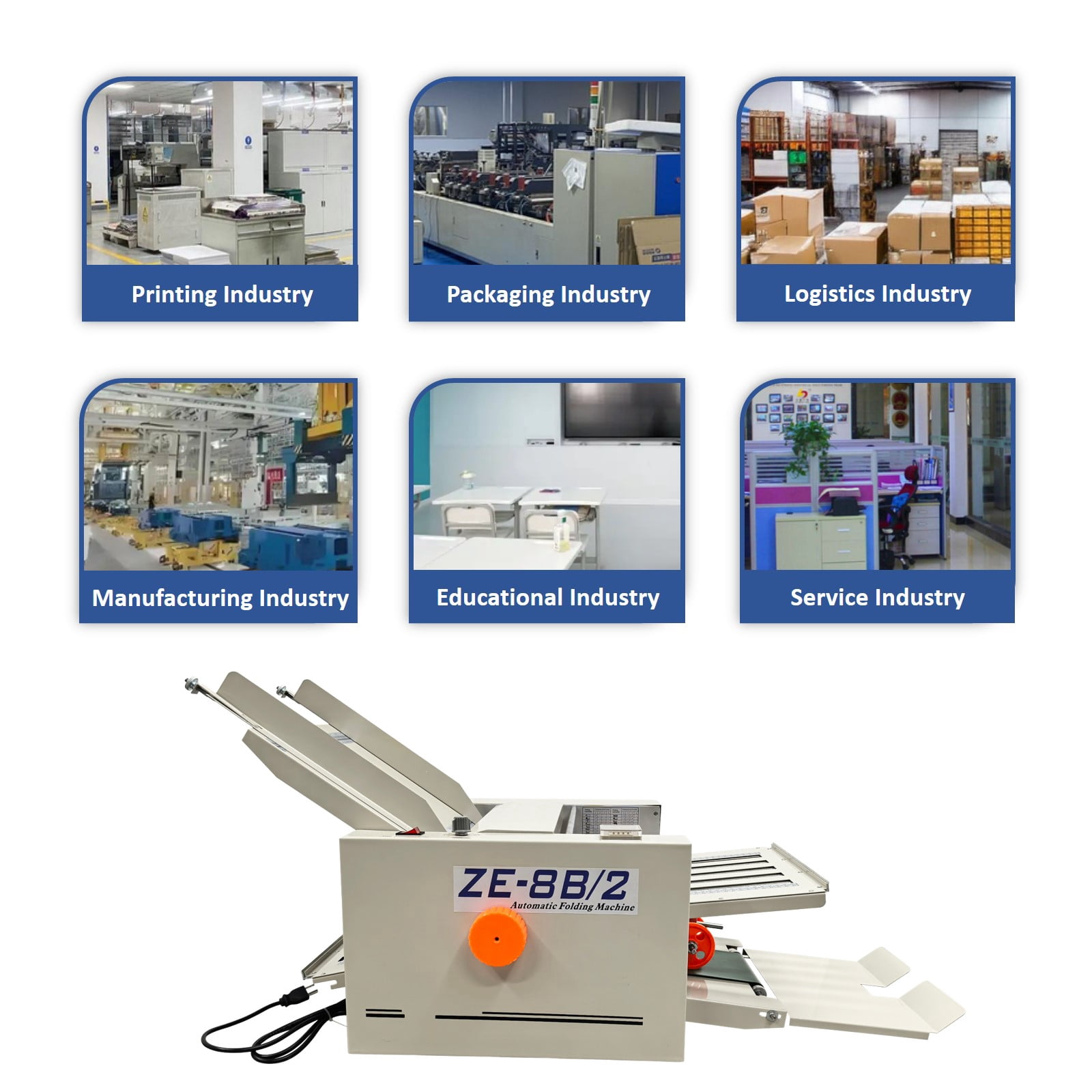 ZE-8B/2 Model Floding Paper Machine Automatic 110V - Walmart.com