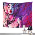 thumbnail image 1 of ZEALGNED Afro Jazz Singer Microphone on Woman Performer Singing Face Wall Art Hanging Tapestry Home Decor for Living Room Bedroom Dorm 60x80 inch, 1 of 2