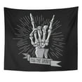 thumbnail image 1 of ZEALGNED Black Band Rock Roll Hand Music Hard Grunge Hipster Symbol Rocker Arm Wall Art Hanging Tapestry Home Decor for Living Room Bedroom Dorm 51x60 inch, 1 of 2