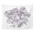 thumbnail image 1 of ZEALGNED Black and White Ornamental Fantastic Flowers Magic Composition Monochrome Pattern Floral for Adult Coloring Wall Art Hanging Tapestry Home Decor for Living Room Bedroom Dorm 51x60 inch, 1 of 1