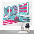 thumbnail image 1 of ZEALGNED Burnout Car Drift Sport JDM Racing Team Turbocharger Wall Art Hanging Tapestry Home Decor for Living Room Bedroom Dorm 60x80 inch, 1 of 1