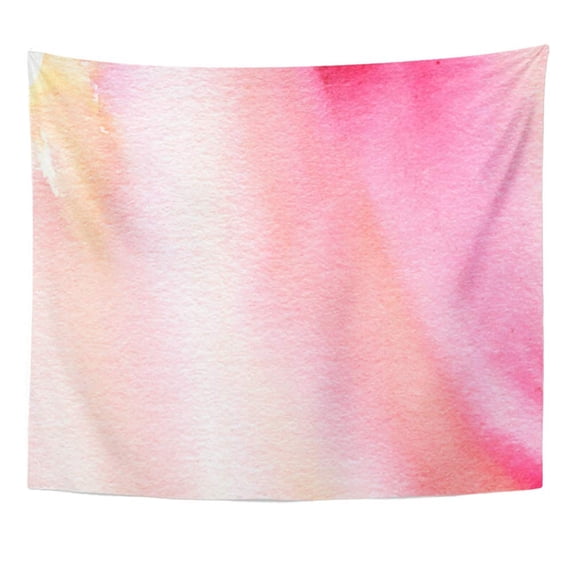 ZEALGNED Colorful Artistic Watercolor Orange Pink White Wet Brush Strokes Smudges Wall Art Hanging Tapestry Home Decor for Living Room Bedroom Dorm 51x60 inch