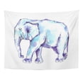 thumbnail image 1 of ZEALGNED Colorful Baby Watercolor Blue Elephant Abstract Wall Art Hanging Tapestry Home Decor for Living Room Bedroom Dorm 51x60 inch, 1 of 1
