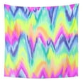 thumbnail image 1 of ZEALGNED Colorful Dye Cute Rainbow Ikat Chevron Tie Pattern Neon Wall Art Hanging Tapestry Home Decor for Living Room Bedroom Dorm 51x60 inch, 1 of 2