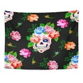 thumbnail image 1 of ZEALGNED Colorful Frida Skull and Rose Floral Pink Pattern Kahlo Wall Art Hanging Tapestry Home Decor for Living Room Bedroom Dorm 51x60 inch, 1 of 2
