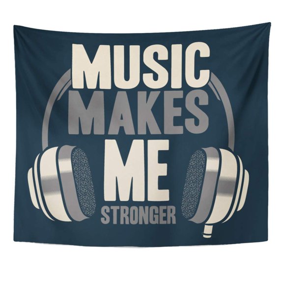 ZEALGNED Cute Cool Music Slogan Rap Mixer Monster Sound Musician Street Mixing Tee Wall Art Hanging Tapestry Home Decor for Living Room Bedroom Dorm 51x60 inch
