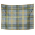 thumbnail image 1 of ZEALGNED Gray Christmas Tartan Plaid Pattern Yellow Britain British Cells Celtic Check Wall Art Hanging Tapestry Home Decor for Living Room Bedroom Dorm 60x80 inch, 1 of 1