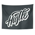 thumbnail image 1 of ZEALGNED Hard Hustle Lettering Hustling Inscription Phrase Sign Sticker Text Word Wall Art Hanging Tapestry Home Decor for Living Room Bedroom Dorm 51x60 inch, 1 of 2