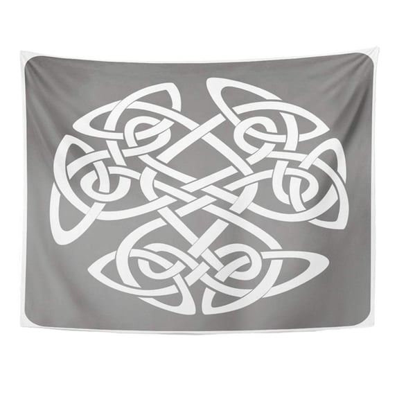 ZEALGNED Knot Monochrome with Celtic and Ethnic Ornaments for Your Design Abstract Beautiful Wall Art Hanging Tapestry Home Decor for Living Room Bedroom Dorm 51x60 inch