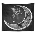 thumbnail image 1 of ZEALGNED Moon Patterns Petals Cut Geometry Stars Eye Clouds Wall Art Hanging Tapestry Home Decor for Living Room Bedroom Dorm 51x60 inch, 1 of 2