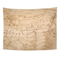 thumbnail image 1 of ZEALGNED Old World Map Antique Geography Global Wall Art Hanging Tapestry Home Decor for Living Room Bedroom Dorm 51x60 inch, 1 of 3