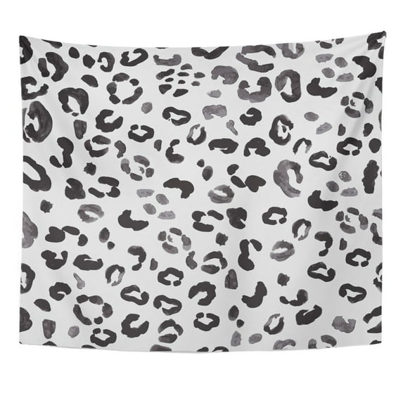 ZEALGNED Pattern Snow Leopard Watercolor Cheetah Spot Wall Art Hanging Tapestry Home Decor for Living Room Bedroom Dorm 51x60 inch