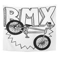 thumbnail image 1 of ZEALGNED Sketch Doodle BMX Bike Sports Includes Text and Bicycle Drawing Wall Art Hanging Tapestry Home Decor for Living Room Bedroom Dorm 51x60 inch, 1 of 2