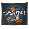 thumbnail image 1 of ZEALGNED Vintage Boy Basketball for Apprel Tee Brooklyn College NYC America Wall Art Hanging Tapestry Home Decor for Living Room Bedroom Dorm 60x80 inch, 1 of 1