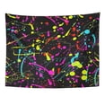 thumbnail image 1 of ZEALGNED Yellow Paint Neon Splatter Abstract Ink Splash Fun Suit Bathing Accessory Wall Art Hanging Tapestry Home Decor for Living Room Bedroom Dorm 60x80 inch, 1 of 2