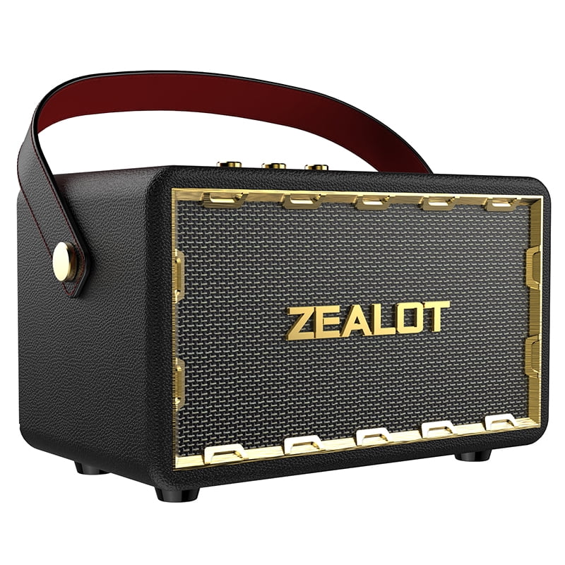 ZEALOT 50W Retro Wireless Speaker, 24000mAh Battery Camping Speaker, Dual Subwoofer Party Speaker, for Camping, Beach, Party