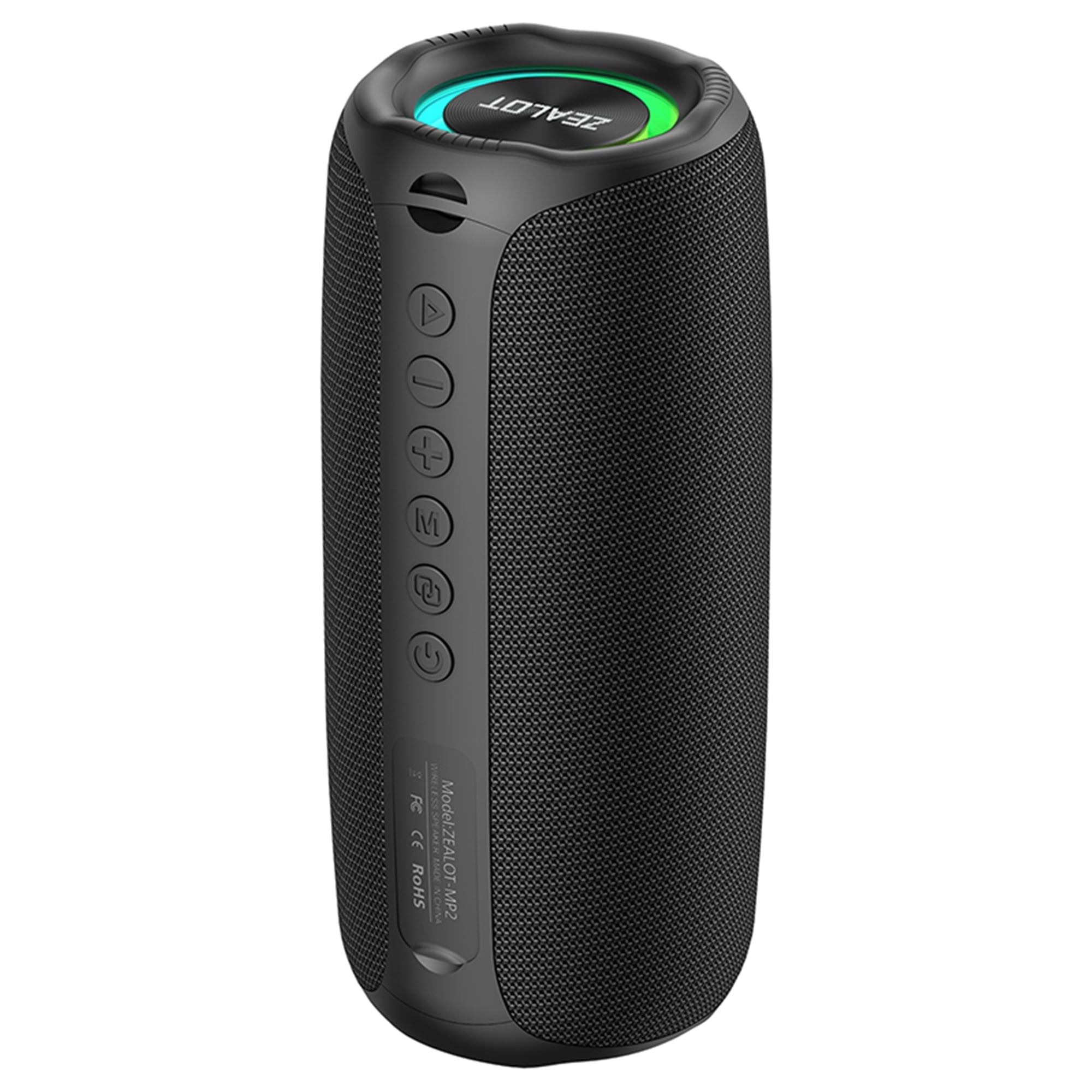 Portable Bluetooth Speaker, Bicycles Speaker, 20W Powerful Sound and Deep Bass, 12H Playtime, Multiple Speaker Pairing for Home, Party and Travel, ZEALOT MP2