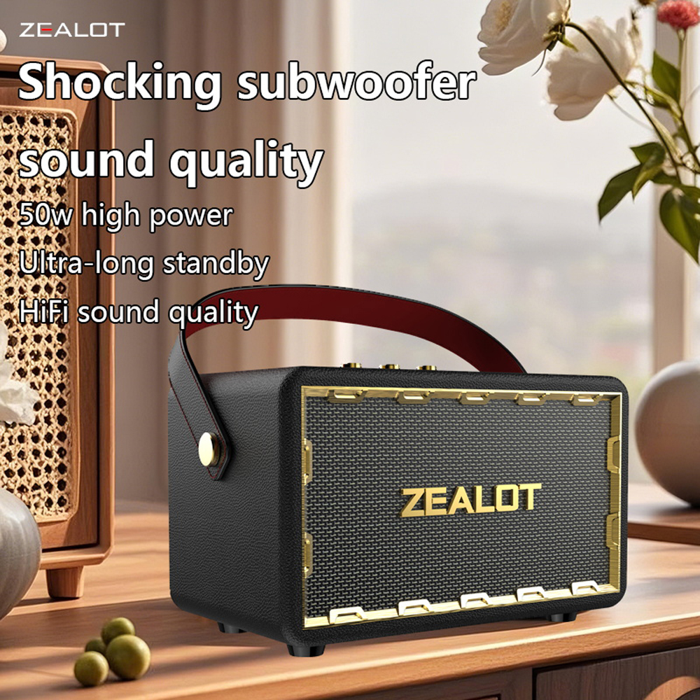 ZEALOT MT01, Outdoor Wireless Speaker, 36H Playtime, IPX4 Waterproof Certified