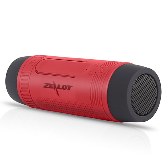 ZEALOT S1 Outdoor BT Speakers Portable Sound Box IPX5 Waterproof LED Flashlight SOS with Microphone Support TF Card AUX Input FM Radio 4000mAh Power Bank