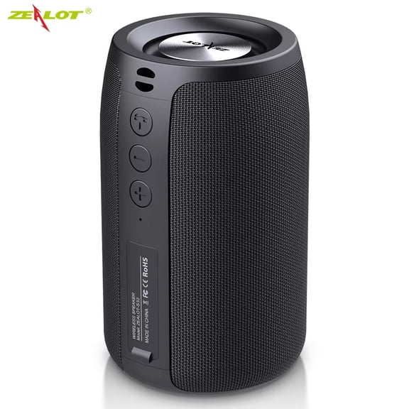 ZEALOT S32 Portable Wireless Bluetooth Speaker, IPX5 Waterproof, TWS Dual Pairing, Deep Bass, 1800mAh Battery, 12H Playtime for Outdoor
