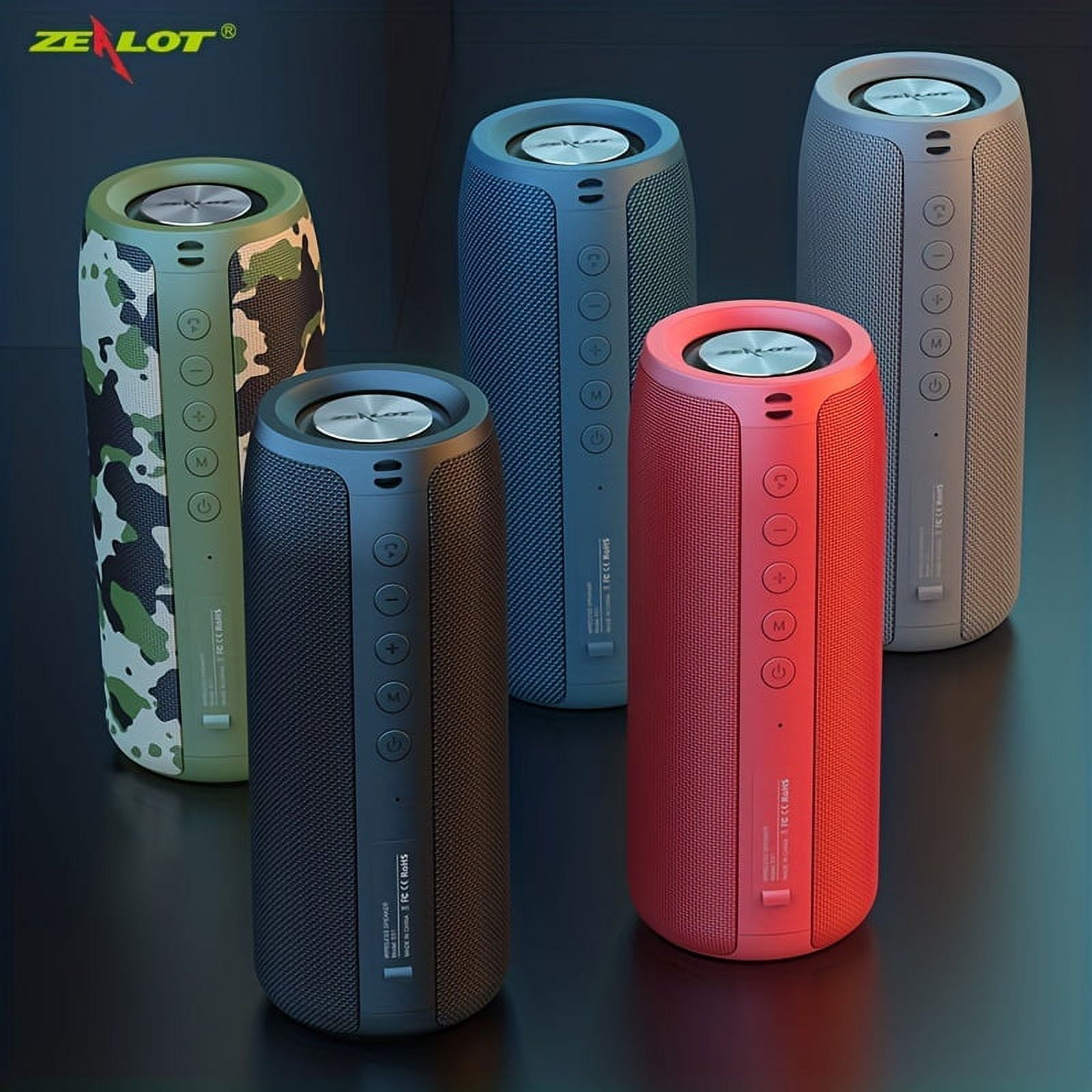 ZEALOT S51 20W Wireless Speakers, Outdoor Portable Subwoofer Speaker ...