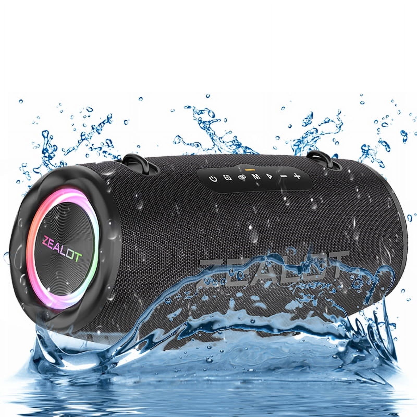 ZEALOT S87, Portable Waterproof Bluetooth Speaker, 20H Playtime, IPX6 Waterproof Certified, for Camping, Beach, Party