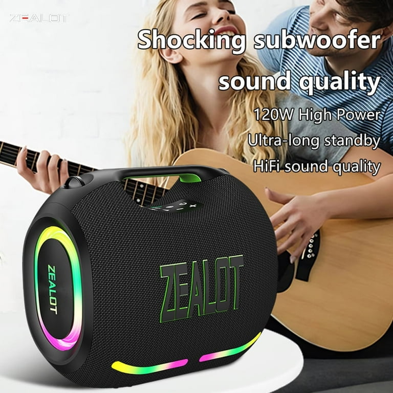 ZEALOT-ZE01 120W ワイヤレススピーカー Zealot ZE01 120W Wireless Speaker With Carry Handle, TWS
