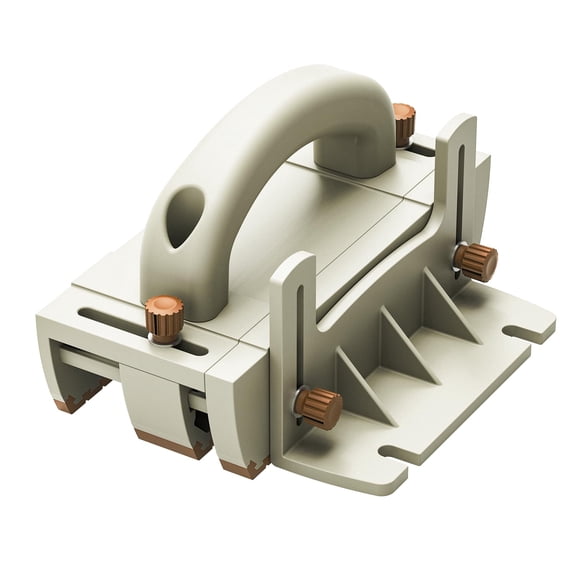ZEBEKK F03-2 PUSH BLOCK FOR TABLE SAWS, ROUTER TABLES, BAND SAWS - WHITE