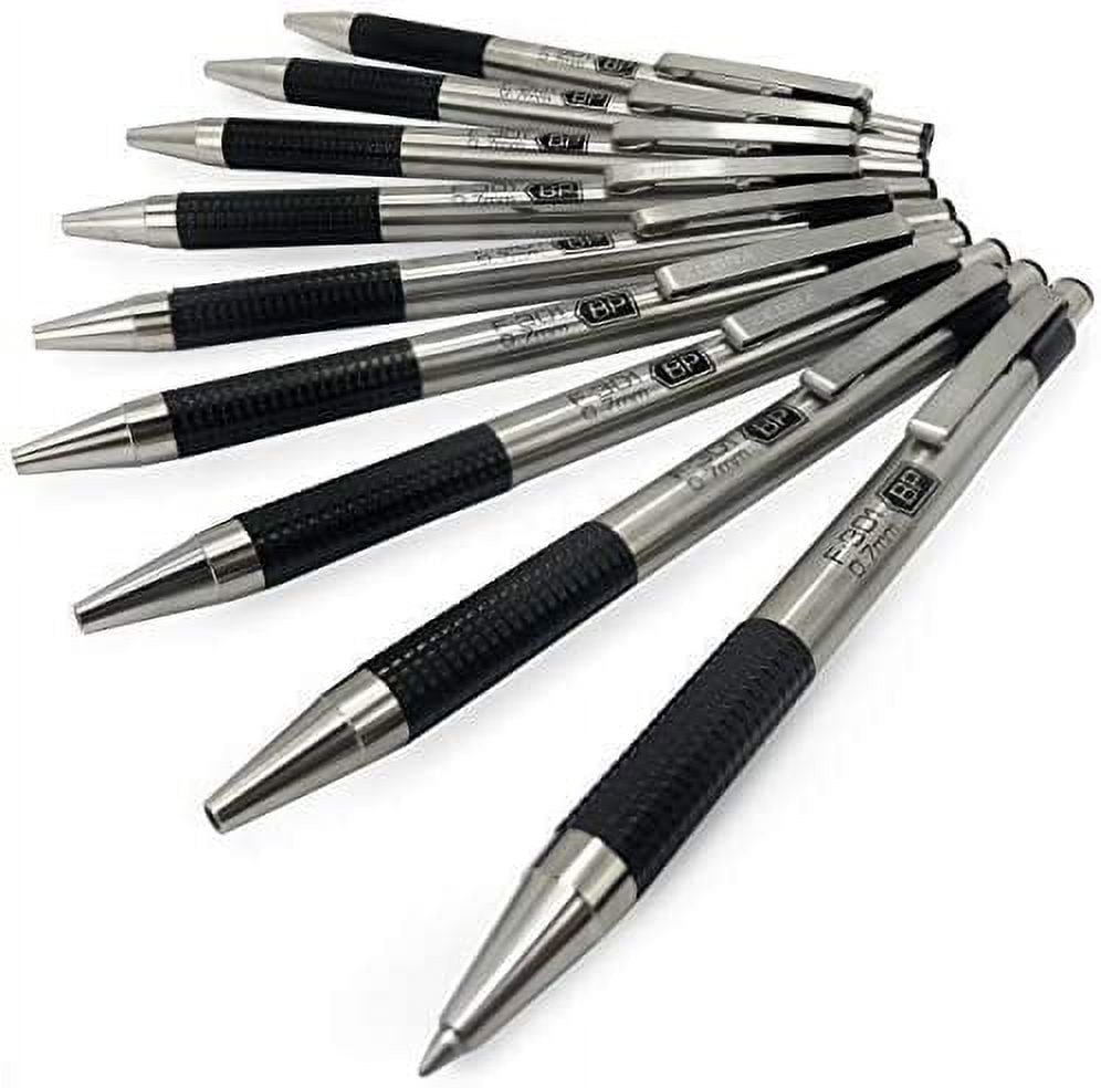 ZEBRA F301 Ballpoint Retractable Pen, Black Ink, Fine Point Tip, 9 Pens per Pack Refillable