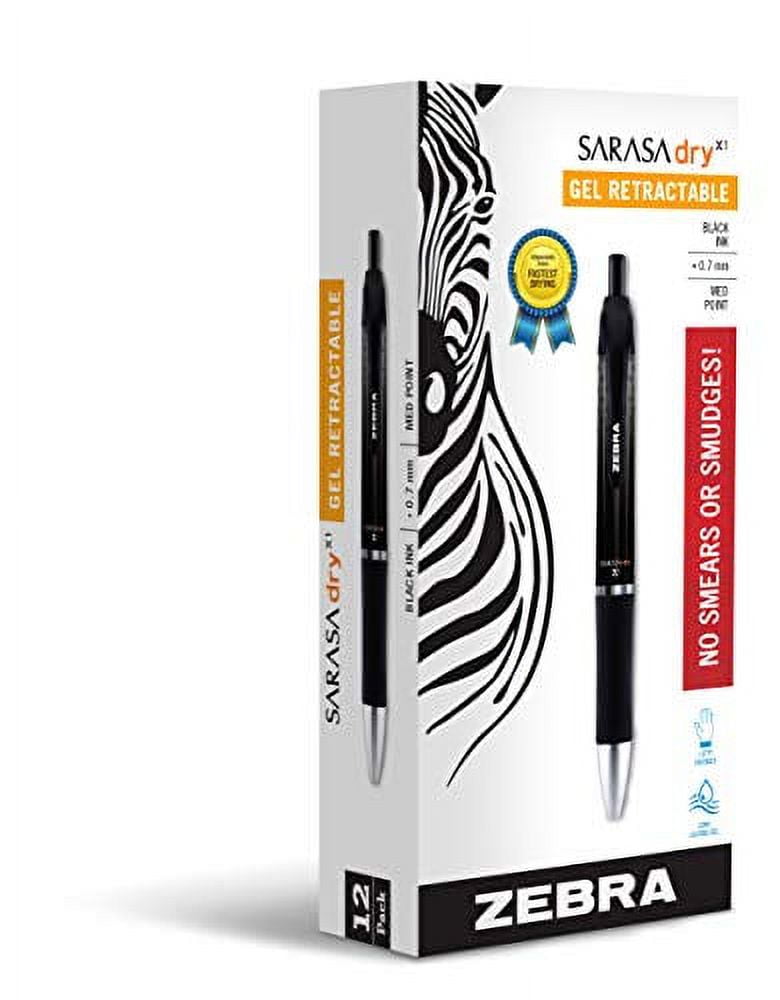 Bic PrevaGuard Gel-ocity Gel Pen, Medium Point (0.7mm), Black, 12-Pack