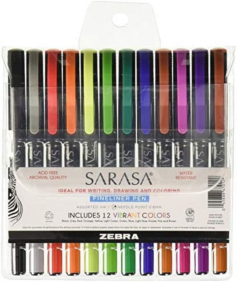Zebra Sarasa Fineliner Stift – 0,8 Mm, Grün, 12er Pack | Für Präzises Schreiben & Zeichnen