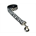 thumbnail image 1 of ZEBRA-WHITE-BLK.4-L 6 ft. Zebra Dog Leash, White & Black - Large, 1 of 1