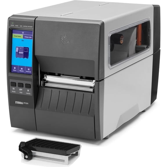 ZEBRA ZT231 ZT23142-D01000FZ Direct Thermal only Industrial Barcode Label Printer - USB, Serial, Ethernet, Bluetooth Connectivity - 203 dpi, 4 Inch Print Width, Touch Display, Tear Bar