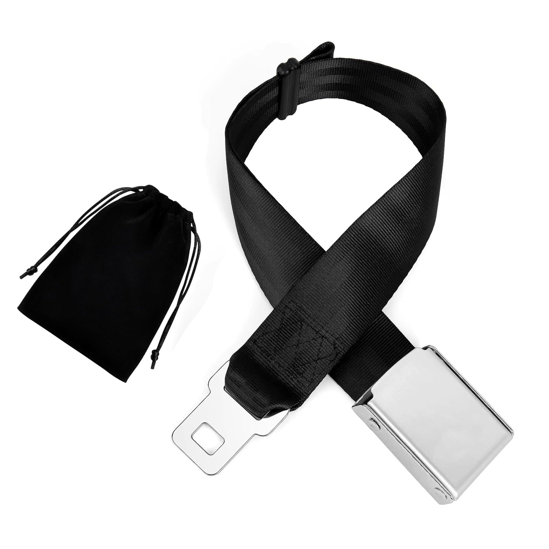 ZEBWAY Airplane Seat Belt Extender, Adjustable Length 732" Airplane Seatbelt Extender FITS ALL