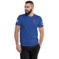 thumbnail image 1 of ZECHARIAH 4:6 Fitted men T-shirt (Royal Blue, L), 1 of 6