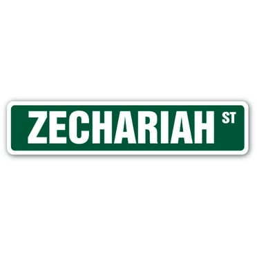 ZECHARIAH Street Sign Childrens Name Room Sign | Indoor/Outdoor |  24" Wide