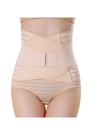 DODOING Postpartum Belly Recovery Belt Maternity Tummy Wrap Corset Post  Pregnancy Girdle White/Pink 