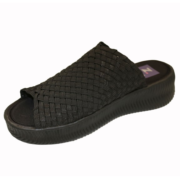 ZEE ALEXIS Women's AVA Black Metallic Sandals, Size: 10