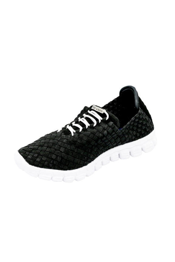 Women's Danielle Woven Sneakers, Black Metallic/White Bottom, Size: 8.5