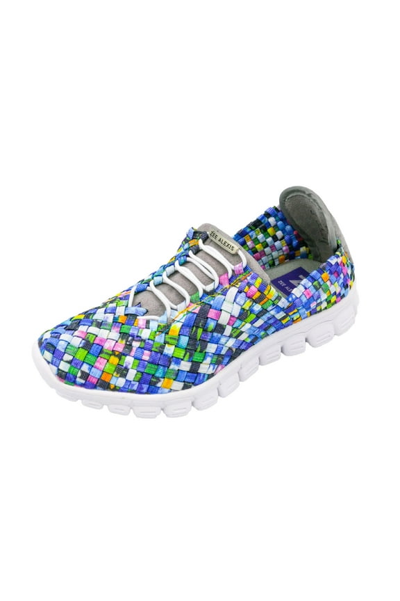 Women's Danielle Woven Sneakers, Color: Turquoise Multi, Size: 11
