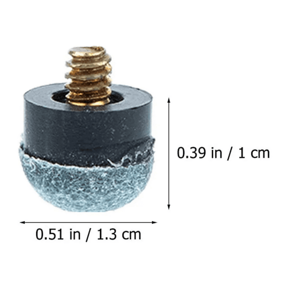 ZEELIY 13mm Billiard Pool Tips, Soft/Hard Screw-on Tips Replacement or White Pool Cue Stick Nylon Ferrules Replacement