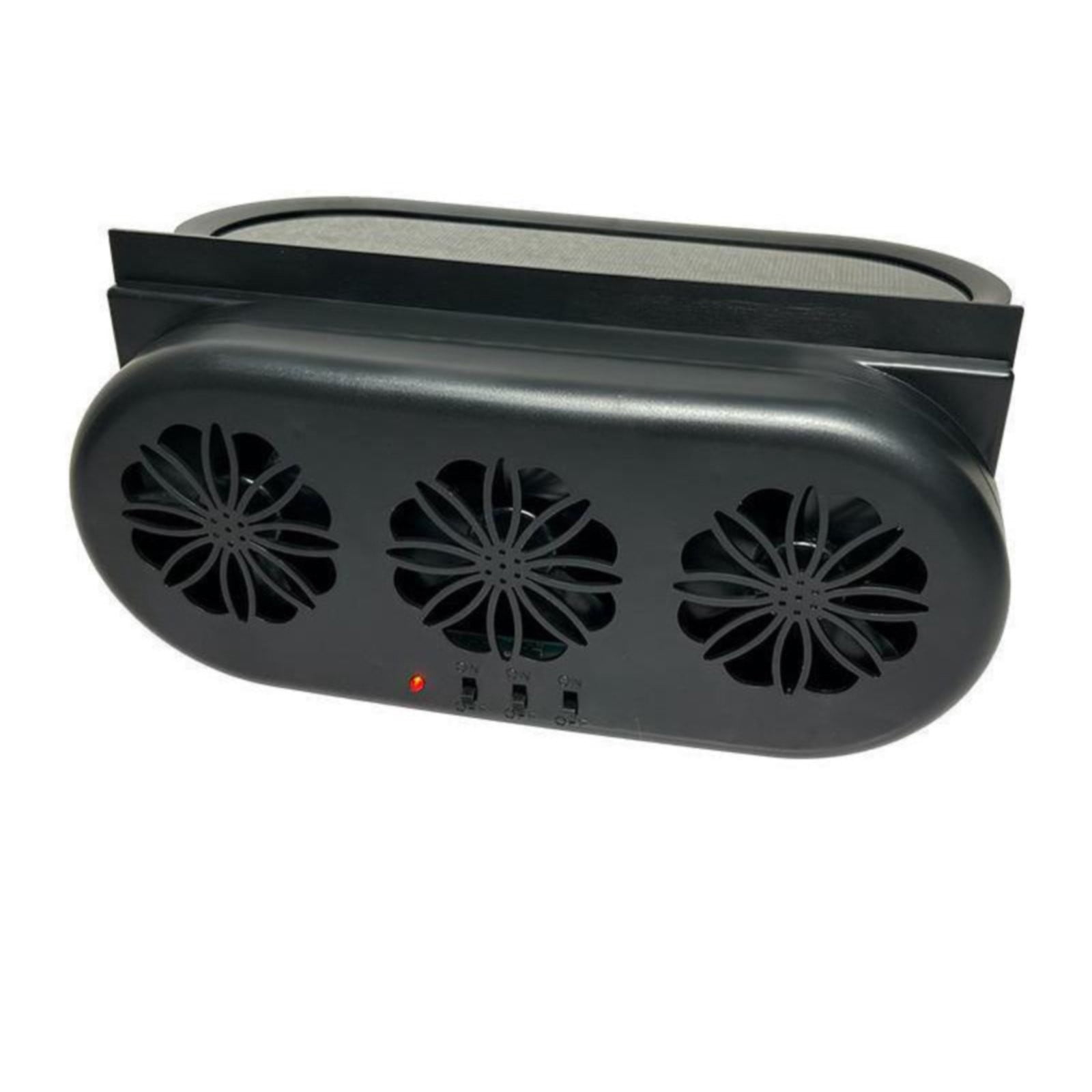 ZEELIY Car Window Solar Exhaust Fan Window Exhaust Fan Car Ventilator Car Vent Fan Car Window Fan With Three Air Vehicle Radiator Vent With USB for All Cars