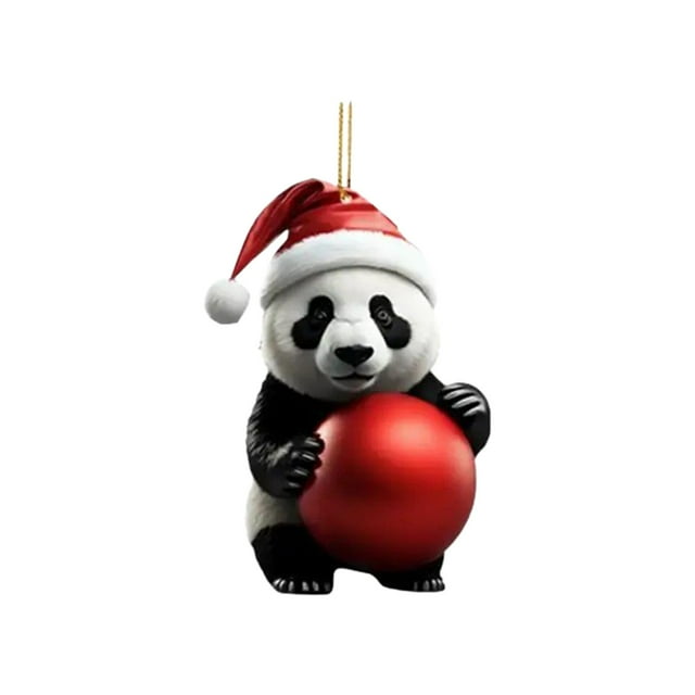 ZEELIY Clearance Christmas Panda Pendant Christmas Tree Acrylic Cartoon