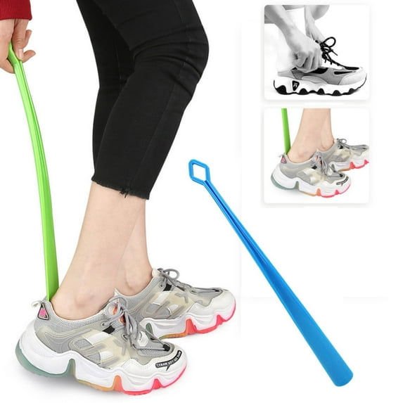 ZEELIY Long Shoe Horn (18 Inch) Plastic Shoehorn for Men Women and Kids Extended Reach Assist Large Dressing Aid Sock Remover for Seniors Elderly Disabled