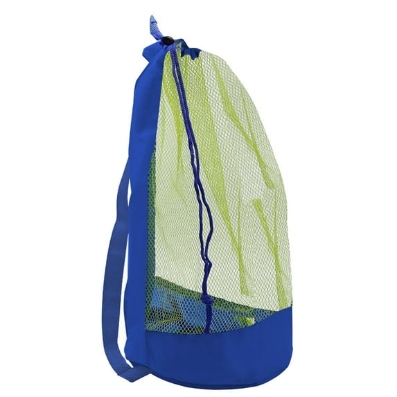 ZEELIY Mesh Beach Bag, Beach Sand Toy Bags, Extra Large Mesh Drawstring Sand Toy Bags, Foldable Totes Shell Storage Bag, Quick Dry Net Tote, Sand Pool Supplies Storage Picnic Backpack,Beach Essentials