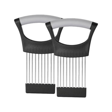 ZEELIY Stainless onion Holder for Slicing onion Slicer Holder onion Cutter for Slicing of onions Tomatoes Eggs and Other Vegetables KItchen Utensils